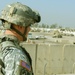 Soldier Stands Guard During Base Exercise in Iraq