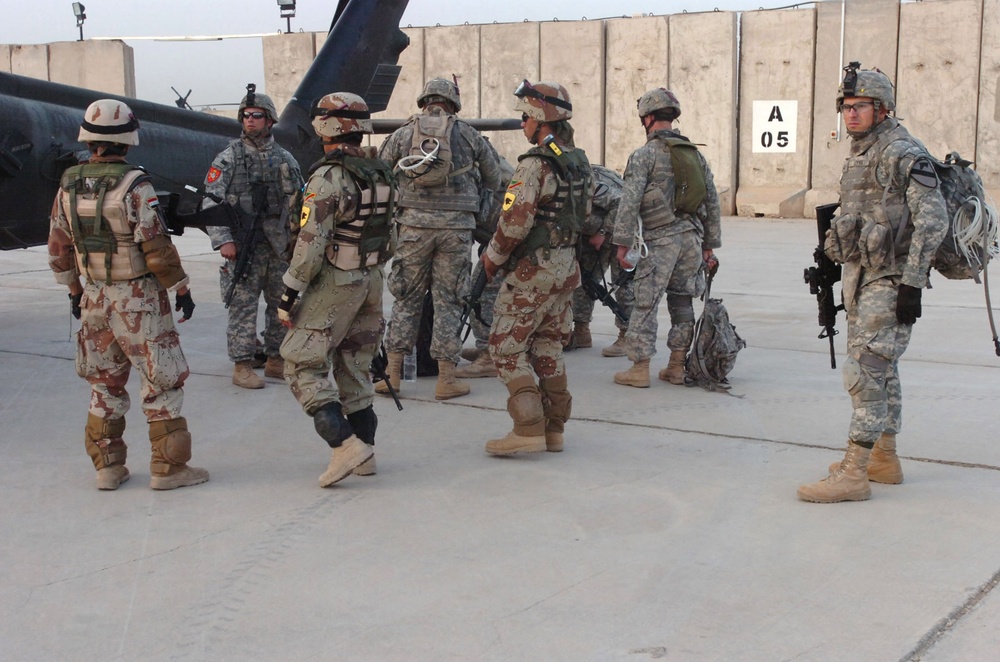 U.S. and Iraqi Troops Conduct Joint Air Assault Operation in Iraq