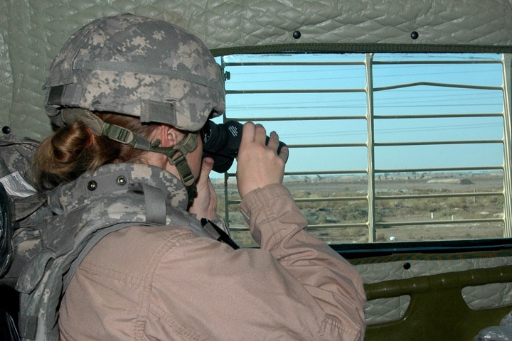 Army Medic Scans for Roadside Bombs in Iraq