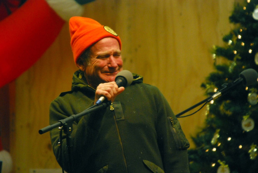 Robin Williams Entertains Troops at USO Show in Afghanistan