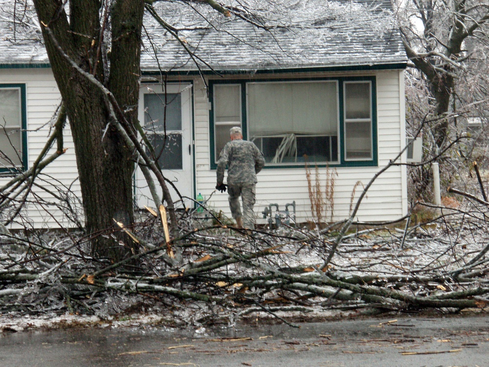 Missouri National Guard Assists Barton County Residents After Ice Storm