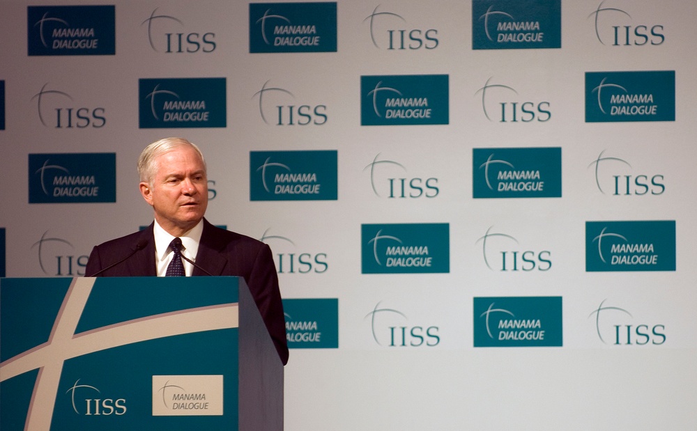 Defense Secretary Gates Addresses Manama Dialogue Security Conference in Bahrain