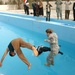 Army Captain Christens New Children's Pool in Baghdad