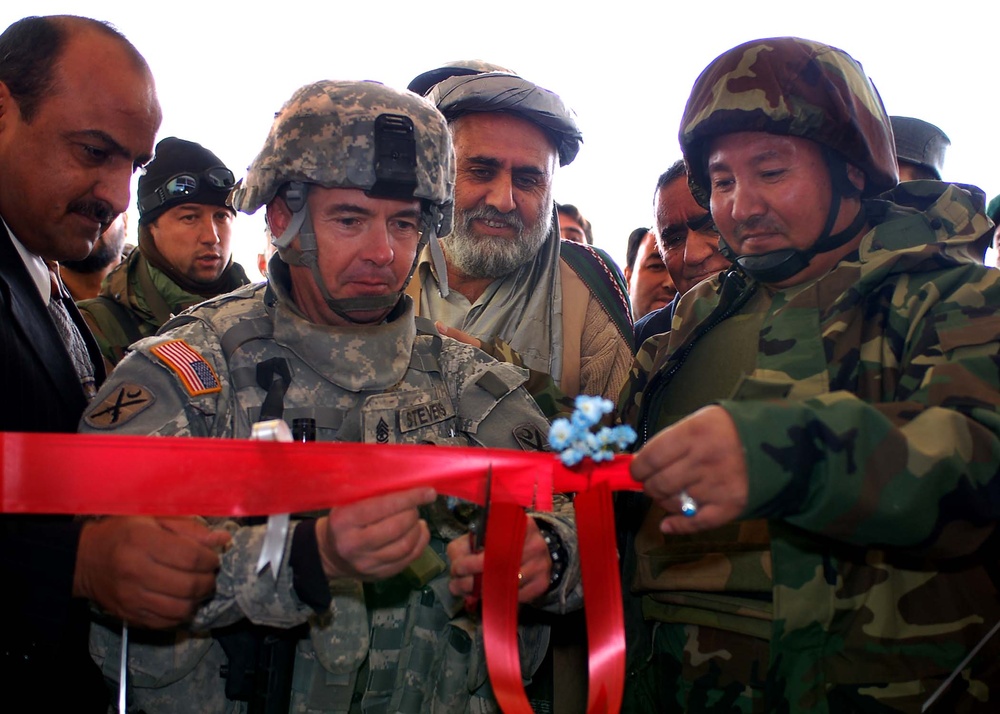 U.S. Army Sergeant Major Helps Open New School in Afghanistan