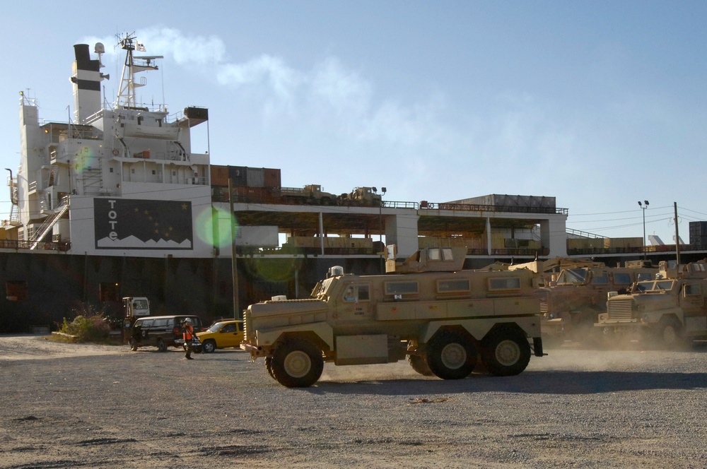 MRAPs Transported by Sea to U.S. Central Command