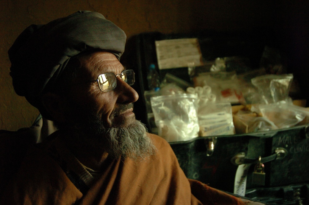 Afghan Man Receives New Glasses During Medical Outreach