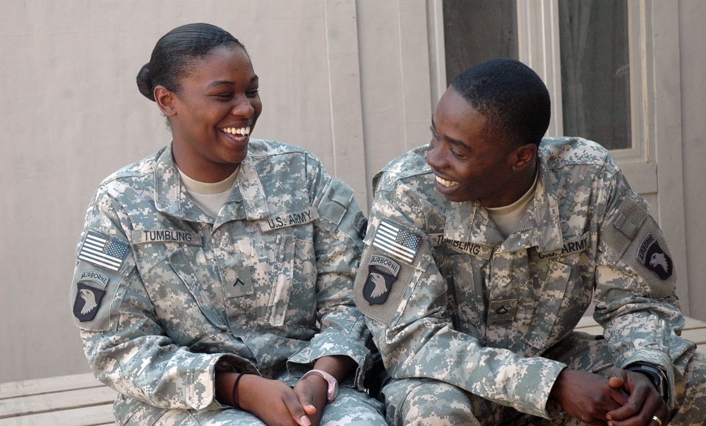 Newlywed Soldiers Celebrate First Holiday Season Together in Iraq