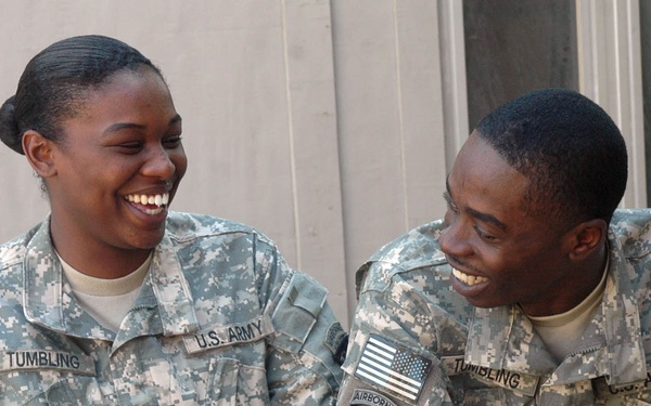 Newlywed Soldiers Celebrate First Holiday Season Together in Iraq