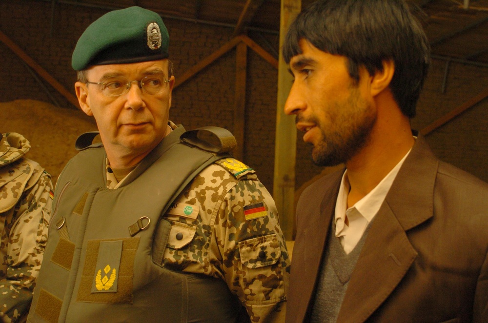 NATO General Visits Ruins of Buddhas of Bamyan in Afghanistan