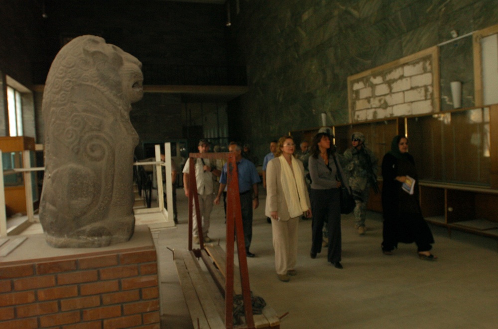 U.S. Military and Iraqi Museum Officials Tour National Museum of Iraq