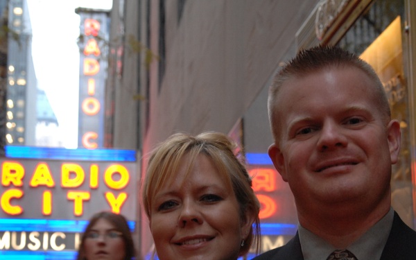 Air Force Pilot and Wife Attend Radio City Christmas Spectacular