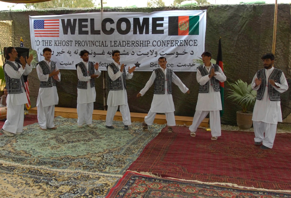 Afghan Dancers Perform National Dance for Provincial Leaders in Khost