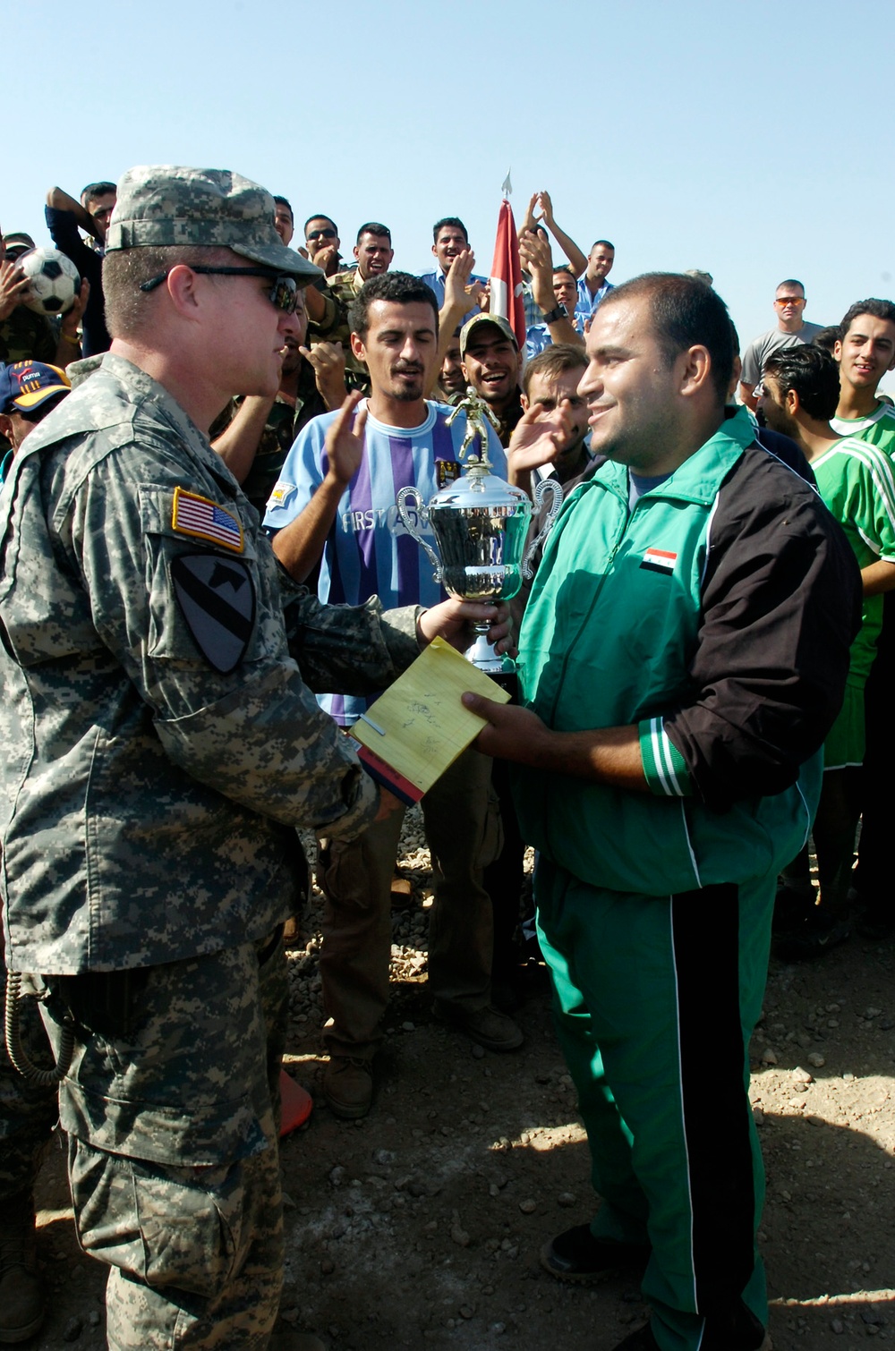 Army Unit Hosts Soccer Tournament, Presents Trophy in Baghdad