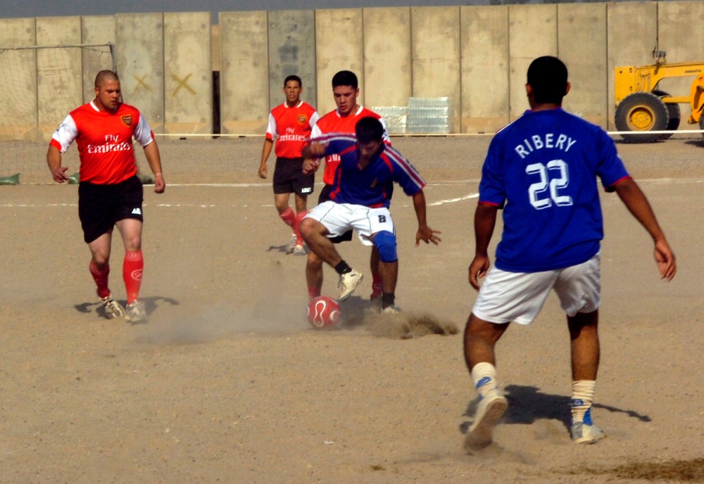 Iraqi Army Soccer Teams Face Off at Camp Liberty Tournament