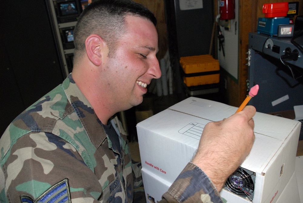 Tech. Sgt. Russell Builds 'Shipping Box' Computer from Spare Parts