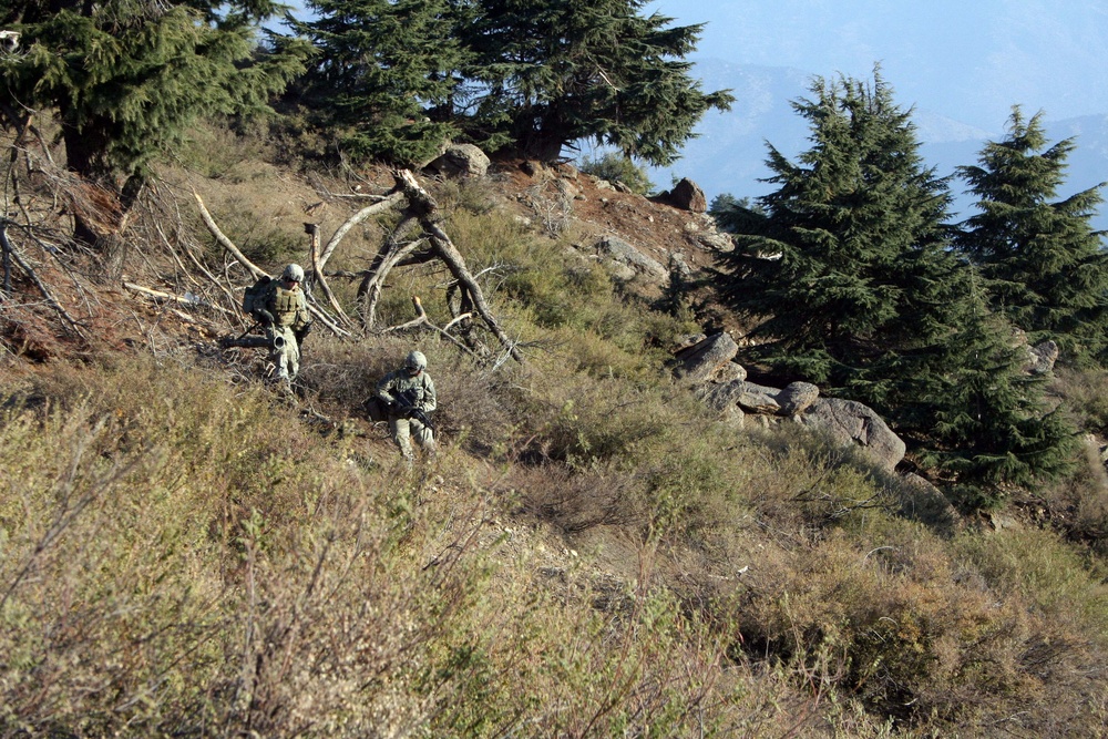 Paratroopers Advance to New Position During Operation Rock Avalanche