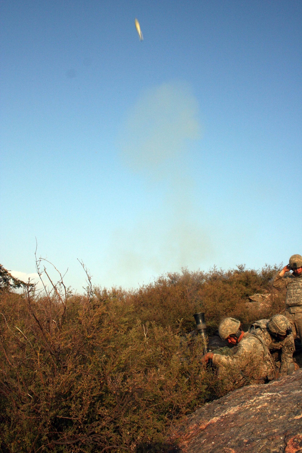 Mortar Team Targets Insurgents in Afghanistan