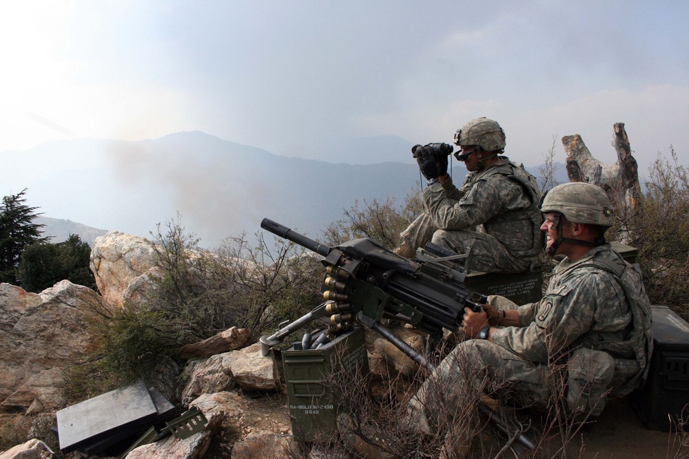 Army Soldiers Engage Insurgents During Operation Rock Avalanche in Afghanistan