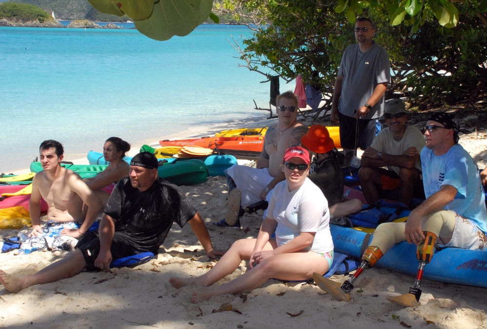 Veterans, Spouses Enjoy Adaptive Paddling Trip in U.S. Virgin Islands