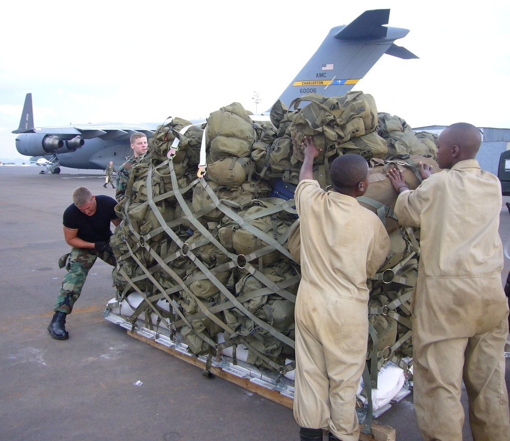 U.S. Airmen Provide Airlift Support for African Union Deployment to Darfur