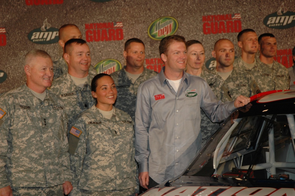 Earnhardt Jr. Stands Tall with National Guard Soldiers