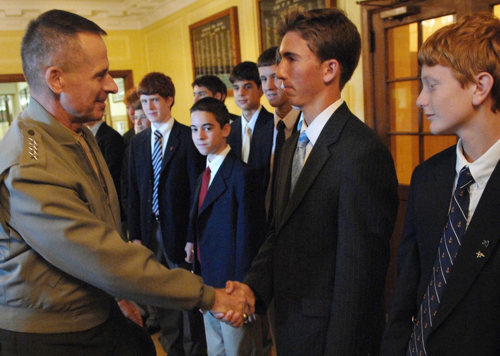 Marine Gen. Pace Honors Fallen Alumnus at Chaminade High School