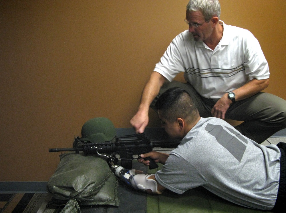 Wounded Warrior Relearns Firearms Skills at New Military Training Center