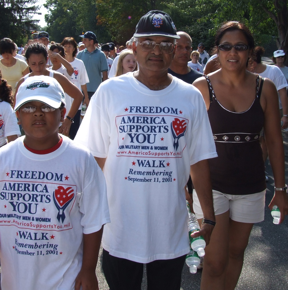Dev Patel and Family Participate in First Freedom Walk in Paramus, N.J.