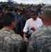 Army Officers Greet Nicaraguan President After Storm Assessment