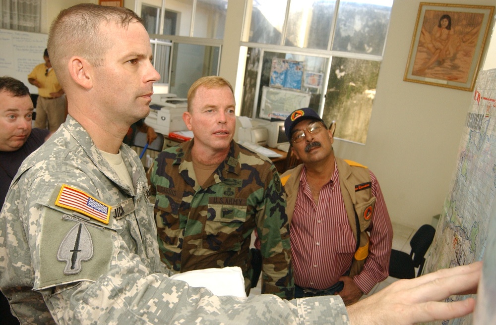 U.S. Military Commanders Assess Hurricane Felix Damage in Nicaragua