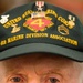 Retired Marine Veteran Displays Iwo Jima Hat at Reunion