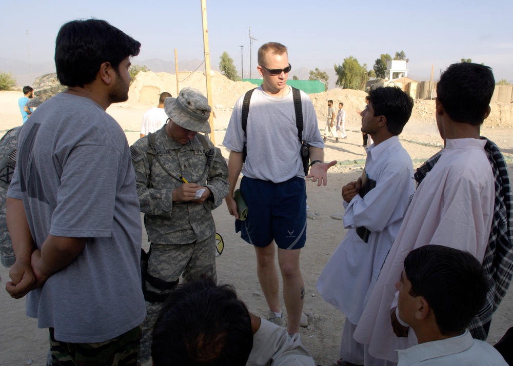 Military Hosts Weekly Volleyball Games for Afghan High School Students
