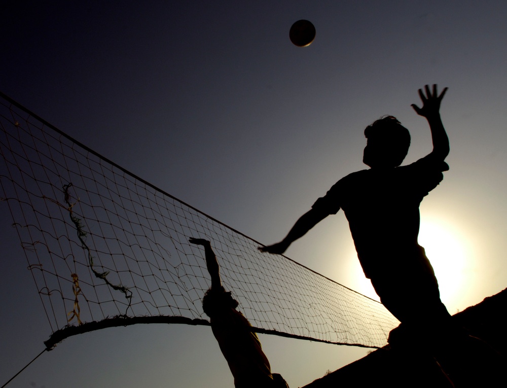 Military Hosts Weekly Volleyball Games for Afghan High School Students