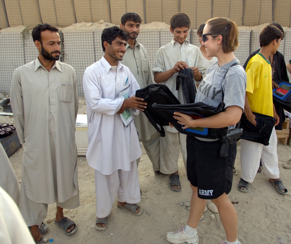 U.S. Troops Host Weekly Volleyball Games for Afghan High School Students