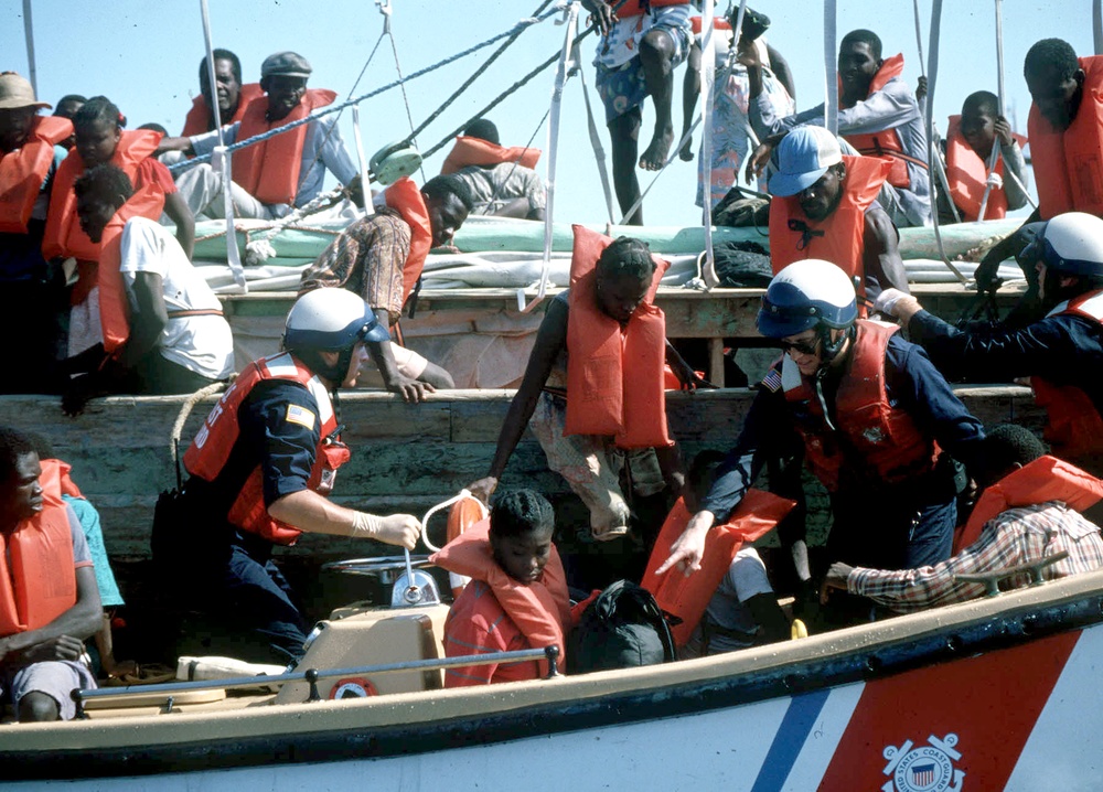 Coast Guard Rescues Haitian Refugees at Sea