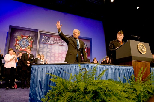 Bush Addresses Veterans at VFW Convention in Kansas City