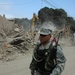 Soldier Surveys Earthquake Damage in Pisco, Peru