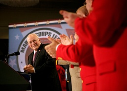 Cheney Receives Warm Welcome at Marine Corps League Convention