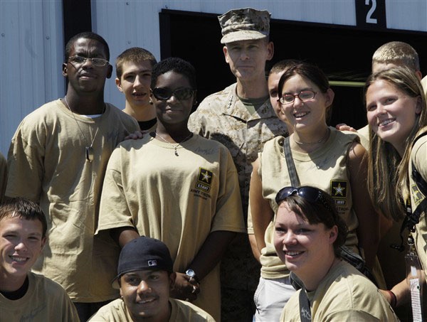 Gen. Pace Presides Over Army Enlistment Ceremony at NASCAR Race