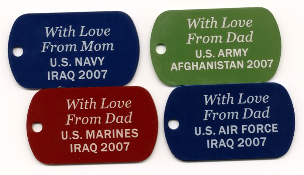 Deployed Troops Send Personalized Dog Tags to Children