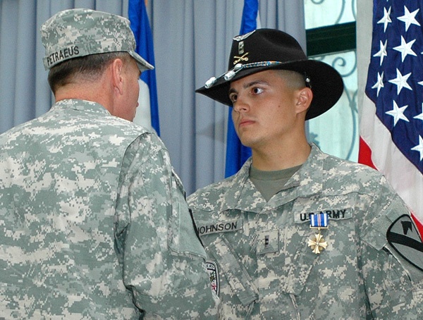 Petraeus Honors Warrant Officer Johnson with Distinguished Flying Cross in Baghdad