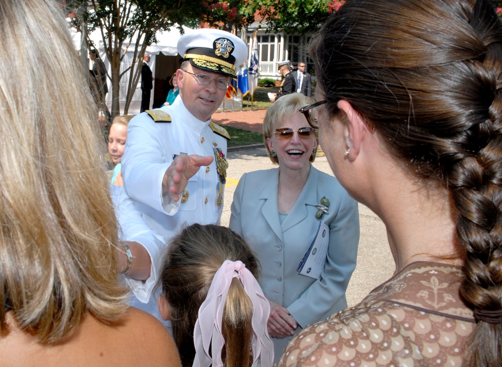 Retiring Navy Admiral Introduces Family to Mrs. Cheney