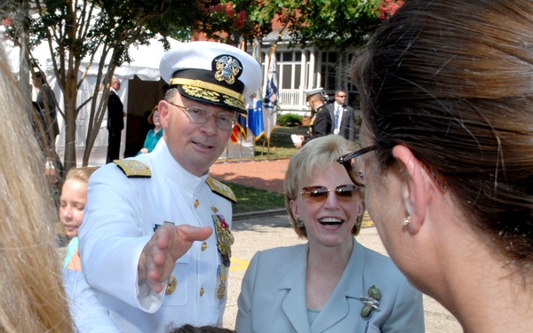 Retiring Navy Admiral Introduces Family to Mrs. Cheney