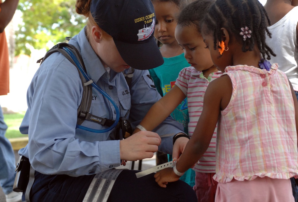 Navy Corpsman Provides Care to Children in Belize