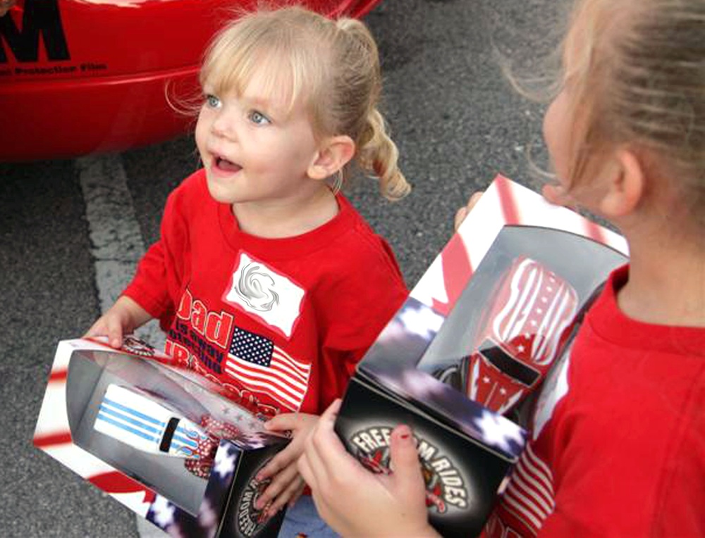 Military Children Receive Hot Wheels Toys at Operation Wheels of Freedom Event