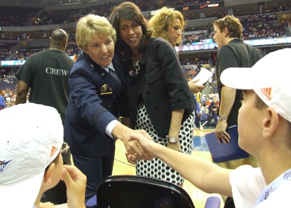WNBA, Air Force Leaders Greet Fans at All-Star Game