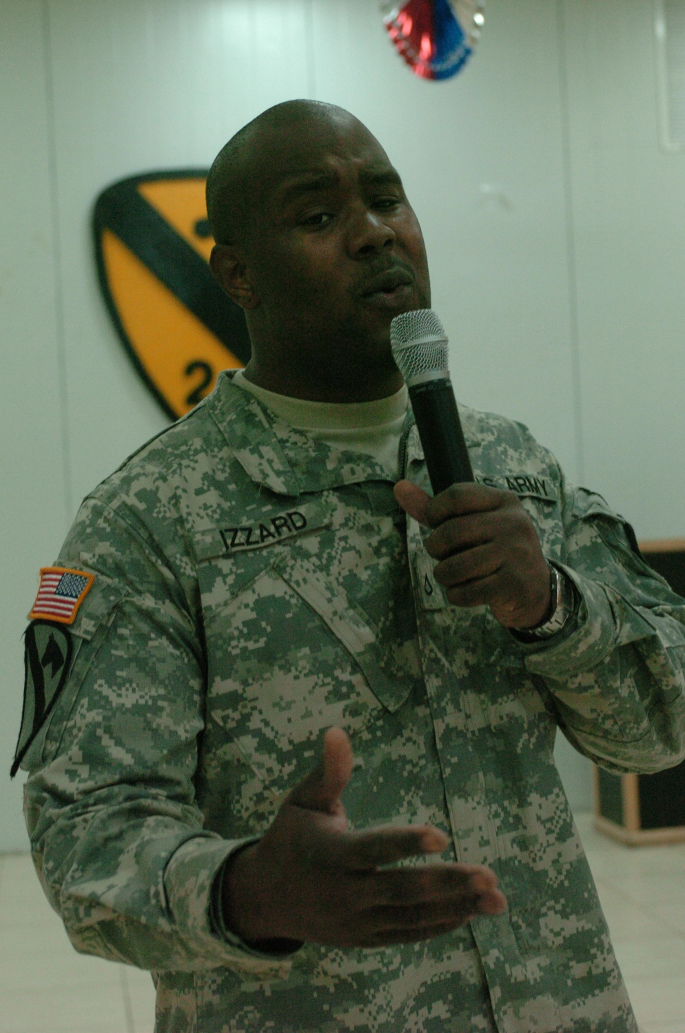 Soldier Showcases Singing Talent at 'Black Jack Idol' Auditions in Baghdad