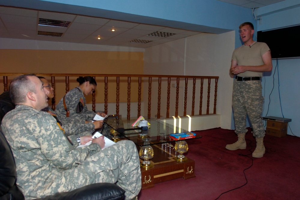 Soldier Showcases Singing Talent at 'Black Jack Idol' Competition in Baghdad