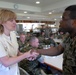 Cindy Gainey Meets with Marine at Camp Mujuk in South Korea