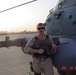 Air Force Tech. Sgt. Poses Near Special Ops Helicopter
